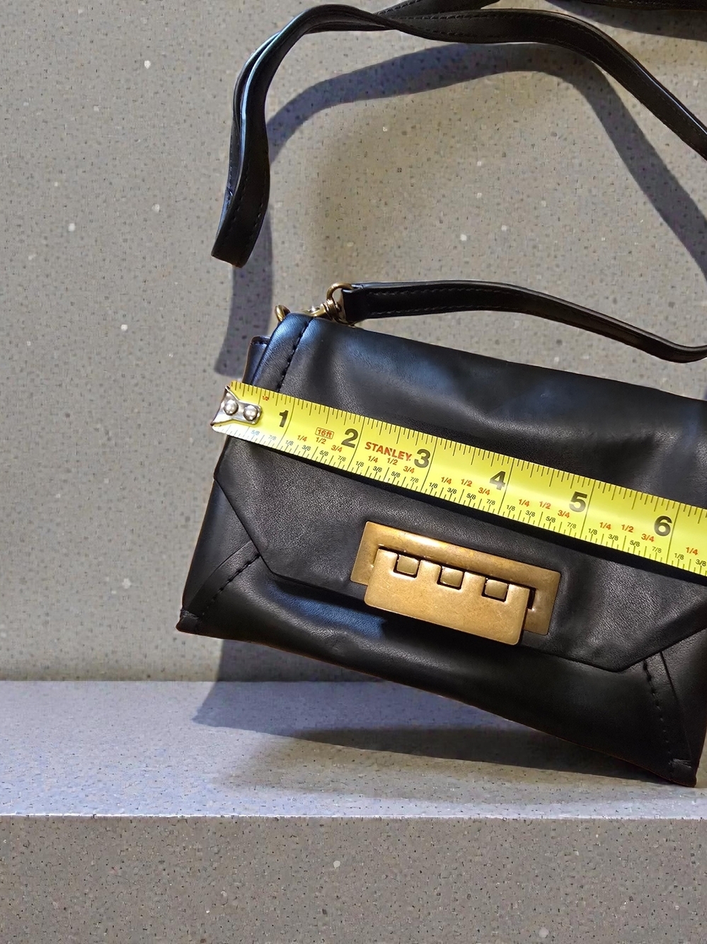 ZAC Zac Posen Black Crossbody Bag with Gold Hardware - Picture 4 of 5